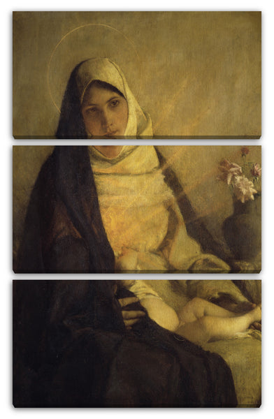 Leinwandbild Pascal-Adolphe-Jean Dagnan-Bouveret - Madonna der Rose