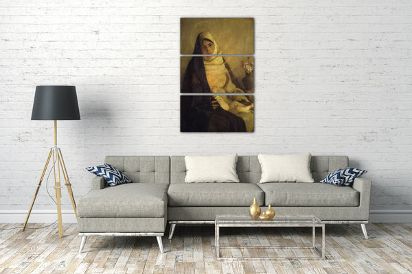 Leinwandbild Pascal-Adolphe-Jean Dagnan-Bouveret - Madonna der Rose