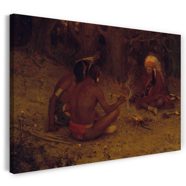 Leinwandbild Eanger Irving Couse - Die Friedenspfeife
