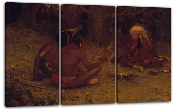 Leinwandbild Eanger Irving Couse - Die Friedenspfeife