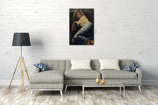 Top-Angebot Kunstdruck Jean Marchand - Liegende Figur Leinwand auf Keilrahmen gespannt