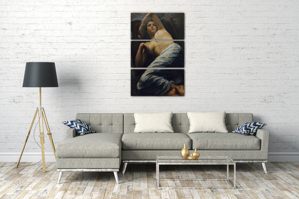 Top-Angebot Kunstdruck Jean Marchand - Liegende Figur Leinwand auf Keilrahmen gespannt