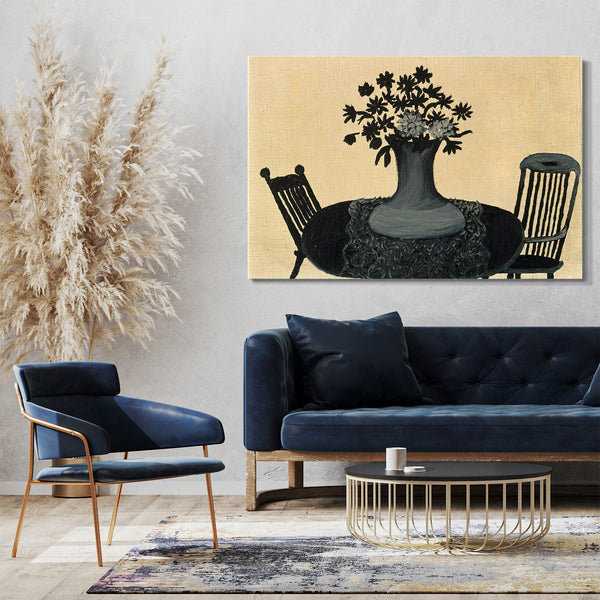 Top-Angebot Kunstdruck Horaz Pippin - Stühle Leinwand auf Keilrahmen gespannt