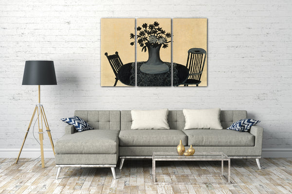 Top-Angebot Kunstdruck Horaz Pippin - Stühle Leinwand auf Keilrahmen gespannt