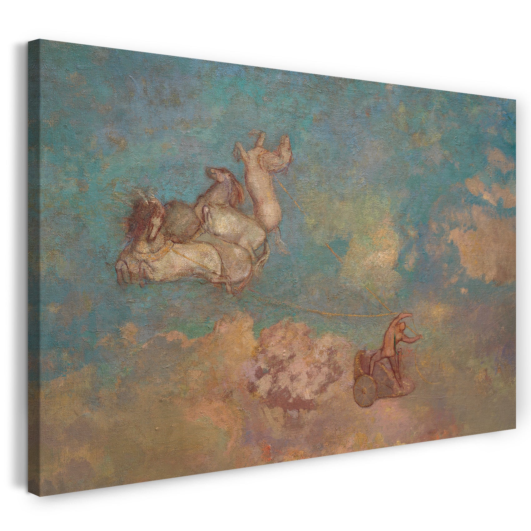 Top-Angebot Kunstdruck Odilon Redon - Der Streitwagen von Apollo Leinwand auf Keilrahmen gespannt