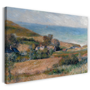 Top-Angebot Kunstdruck Auguste Renoir - Ansicht der Seeküste nahe Wargemont in Normandie Leinwand auf Keilrahmen gespannt