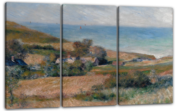 Leinwandbild Auguste Renoir - Ansicht der Seeküste nahe Wargemont in Normandie