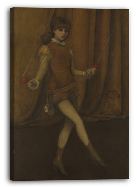 Top-Angebot Kunstdruck James McNeill Whistler - Harmonie in Gelb und Gold: Die Gold-Mädchen Connie Gilchrist Leinwand auf Keilrahmen gespannt