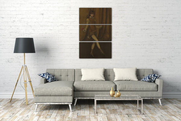 Top-Angebot Kunstdruck James McNeill Whistler - Harmonie in Gelb und Gold: Die Gold-Mädchen Connie Gilchrist Leinwand auf Keilrahmen gespannt