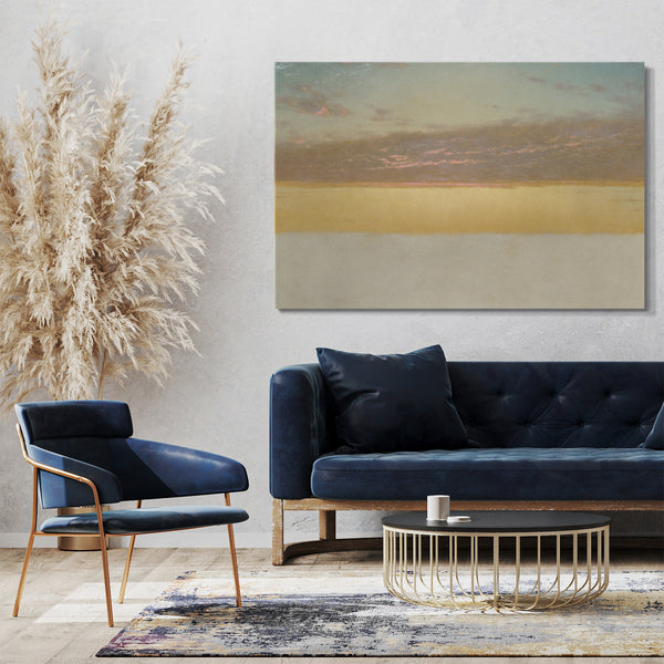 Top-Angebot Kunstdruck John Frederick Kensett - Sonnenuntergangs-Himmel Leinwand auf Keilrahmen gespannt