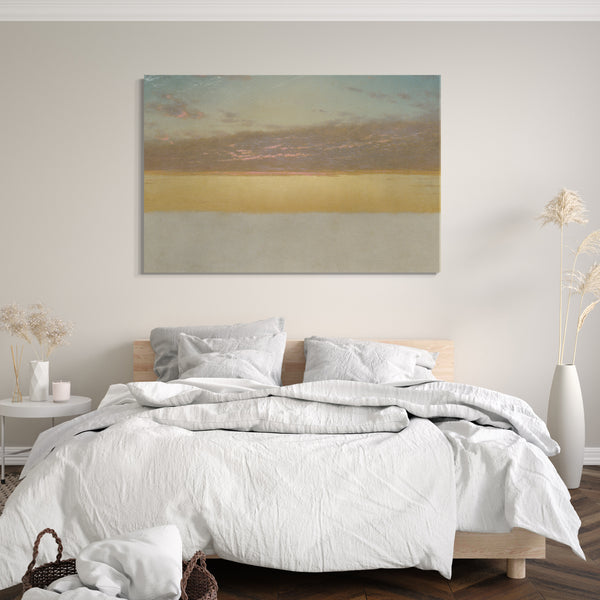 Top-Angebot Kunstdruck John Frederick Kensett - Sonnenuntergangs-Himmel Leinwand auf Keilrahmen gespannt