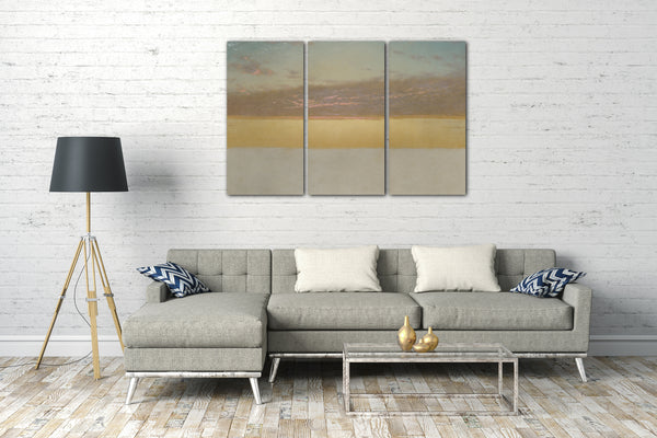 Top-Angebot Kunstdruck John Frederick Kensett - Sonnenuntergangs-Himmel Leinwand auf Keilrahmen gespannt