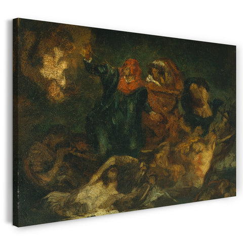Top-Angebot Kunstdruck Edouard Manet - Kopie nach Delacroix' "Bark of Dante" Leinwand auf Keilrahmen gespannt
