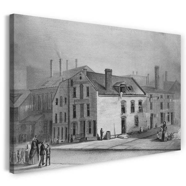 Top-Angebot Kunstdruck F. A. Mead - Alte Brauerei, Five Points Mission, New York Leinwand auf Keilrahmen gespannt
