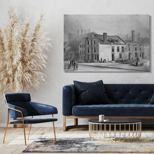 Top-Angebot Kunstdruck F. A. Mead - Alte Brauerei, Five Points Mission, New York Leinwand auf Keilrahmen gespannt