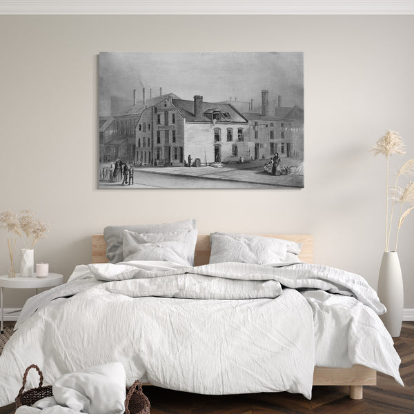 Top-Angebot Kunstdruck F. A. Mead - Alte Brauerei, Five Points Mission, New York Leinwand auf Keilrahmen gespannt