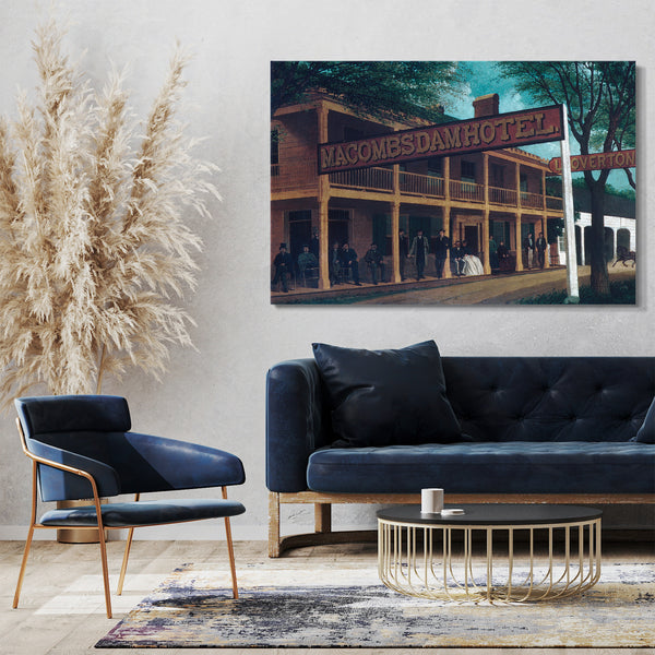 Top-Angebot Kunstdruck M. A. Sullivan - Macombs Dam Hotel Leinwand auf Keilrahmen gespannt