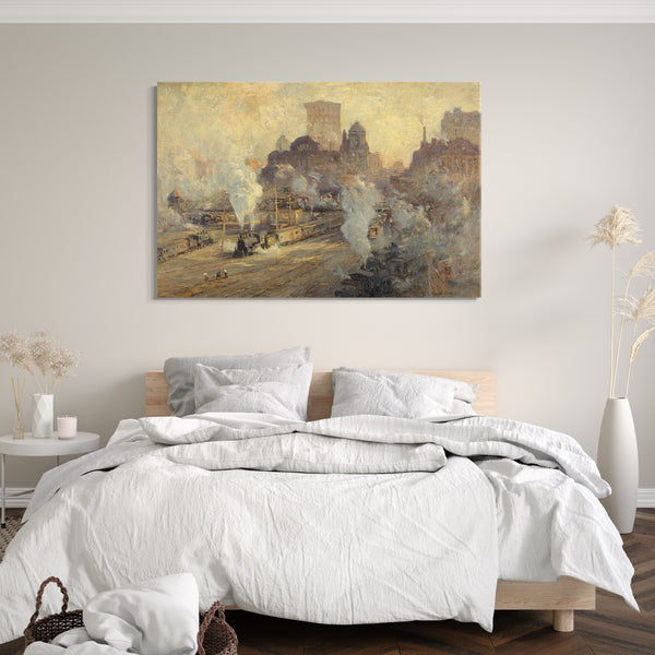 Top-Angebot Kunstdruck Colin Campbell Cooper - Grand Central-Bahnhofstation Leinwand auf Keilrahmen gespannt