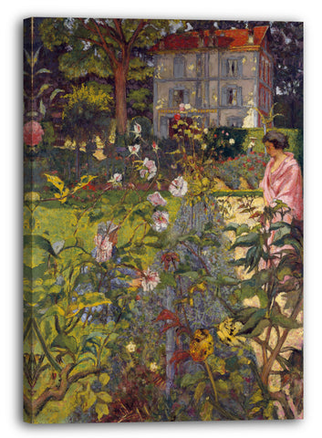 Top-Angebot Kunstdruck Edouard Vuillard - Garten in Vaucresson Leinwand auf Keilrahmen gespannt