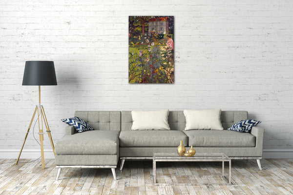 Top-Angebot Kunstdruck Edouard Vuillard - Garten in Vaucresson Leinwand auf Keilrahmen gespannt