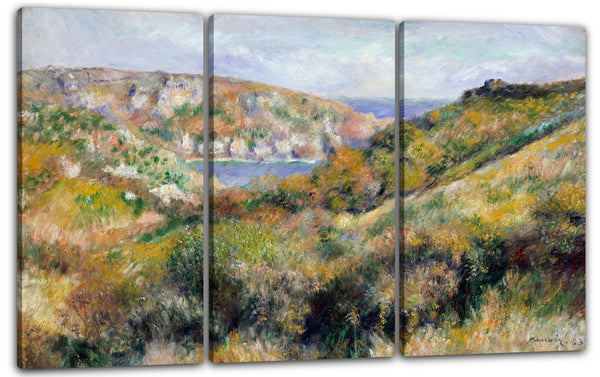 Leinwandbild Auguste Renoir - Hügel um die Bucht von Moulin Huet, Guernsey