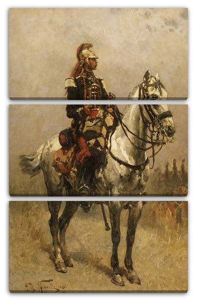 Leinwandbild Alphonse-Marie-Adolphe de Neuville - Ein Kavallerist