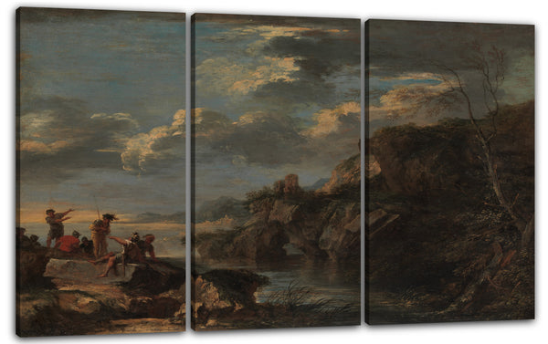 Leinwandbild Salvator Rosa - Banditen auf einer felsigen Küste