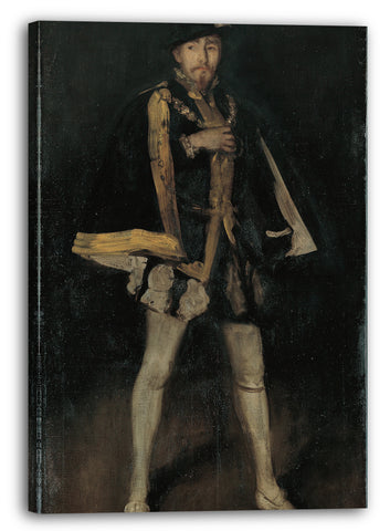 Top-Angebot Kunstdruck James McNeill Whistler - Arrangement in Schwarz, Nr. 3: Sir Henry Irving als Philipp II. Von Spanien Leinwand auf Keilrahmen gespannt
