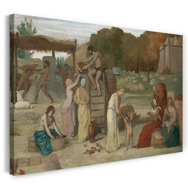 Top-Angebot Kunstdruck Pierre Puvis de Chavannes - Apfelwein Leinwand auf Keilrahmen gespannt