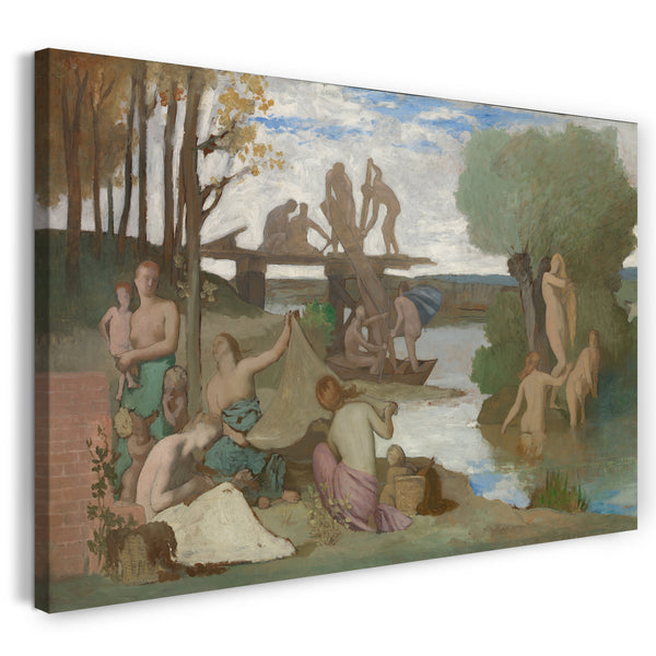 Top-Angebot Kunstdruck Pierre Puvis de Chavannes - Der Fluss Leinwand auf Keilrahmen gespannt