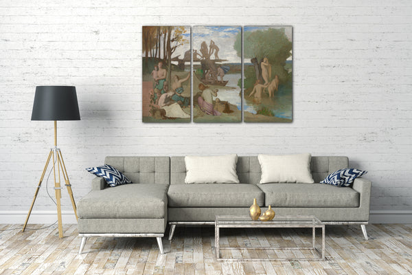 Top-Angebot Kunstdruck Pierre Puvis de Chavannes - Der Fluss Leinwand auf Keilrahmen gespannt