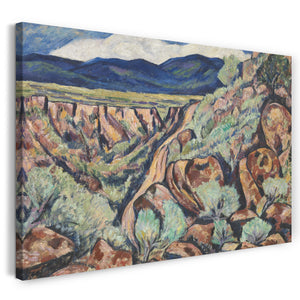 Top-Angebot Kunstdruck Marsden Hartley - Landschaft, New Mexico Leinwand auf Keilrahmen gespannt