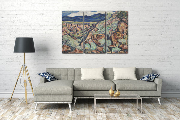 Top-Angebot Kunstdruck Marsden Hartley - Landschaft, New Mexico Leinwand auf Keilrahmen gespannt