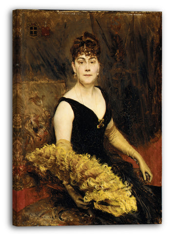 Top-Angebot Kunstdruck Giovanni Boldini - Frau Charles Warren-Cram (Ella Brooks Carter, 1846-1896) Leinwand auf Keilrahmen gespannt