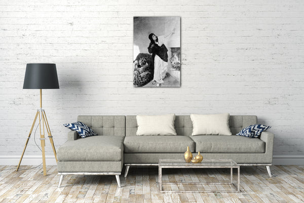 Top-Angebot Kunstdruck Gabriel Max - Das letzte Zeichen: Ein christlicher Märtyrer Leinwand auf Keilrahmen gespannt