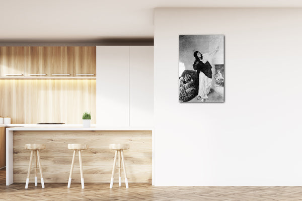 Top-Angebot Kunstdruck Gabriel Max - Das letzte Zeichen: Ein christlicher Märtyrer Leinwand auf Keilrahmen gespannt