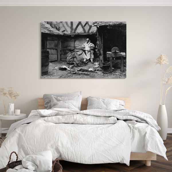 Top-Angebot Kunstdruck Alexandre-Louis Léoir - Das Abendessen aussuchen Leinwand auf Keilrahmen gespannt
