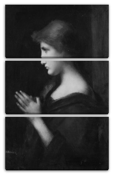 Leinwandbild Jean-Jacques Henner - Junge betende Frau