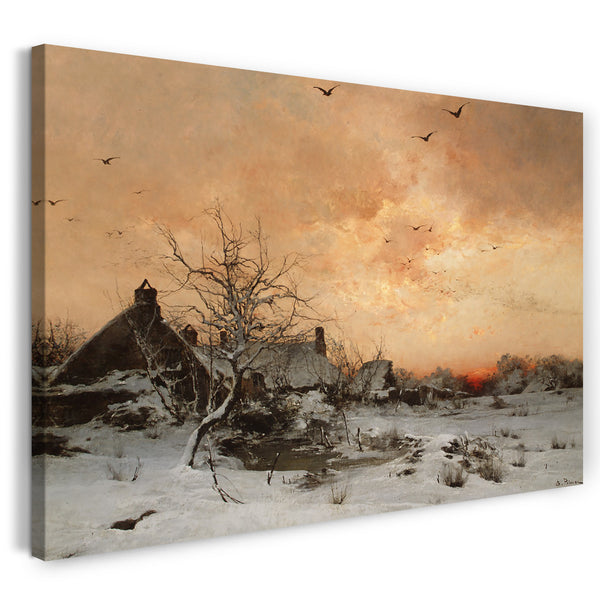 Top-Angebot Kunstdruck Léon-Germain Pelouse - Januar: Cernay, in der Nähe von Rambouillet Leinwand auf Keilrahmen gespannt
