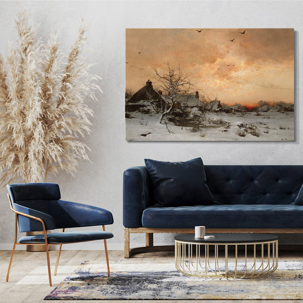 Top-Angebot Kunstdruck Léon-Germain Pelouse - Januar: Cernay, in der Nähe von Rambouillet Leinwand auf Keilrahmen gespannt