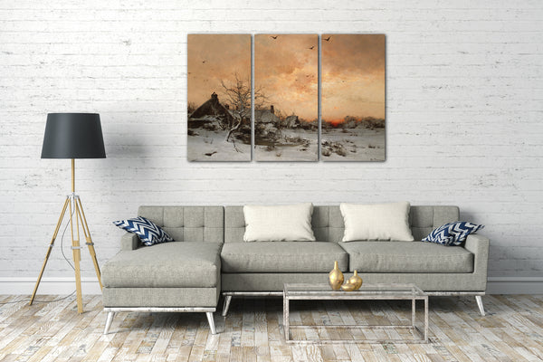 Top-Angebot Kunstdruck Léon-Germain Pelouse - Januar: Cernay, in der Nähe von Rambouillet Leinwand auf Keilrahmen gespannt
