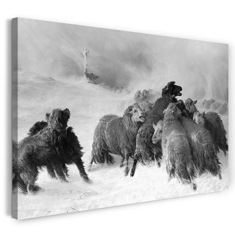 Top-Angebot Kunstdruck August Friedrich Albrecht Schenck - Verloren: Souvenir der Auvergne Leinwand auf Keilrahmen gespannt