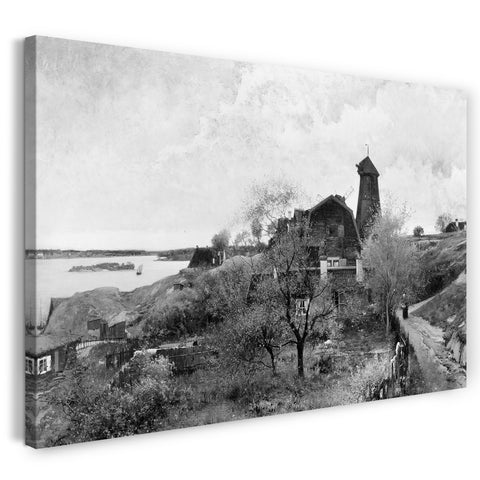Top-Angebot Kunstdruck Alfred Wahlberg - Ein Tag im Oktober, in der Nähe von Waxholm, Schweden Leinwand auf Keilrahmen gespannt