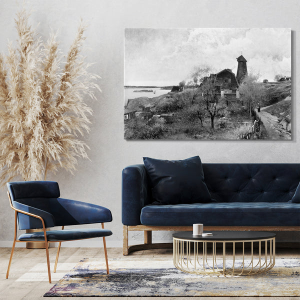 Top-Angebot Kunstdruck Alfred Wahlberg - Ein Tag im Oktober, in der Nähe von Waxholm, Schweden Leinwand auf Keilrahmen gespannt