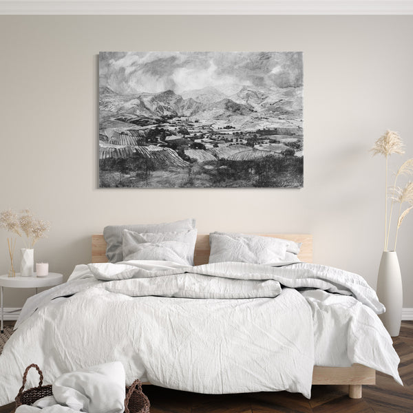 Top-Angebot Kunstdruck Ignacio Zuloaga - Berge von Calatayud Leinwand auf Keilrahmen gespannt