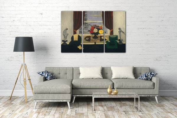 Top-Angebot Kunstdruck Horaz Pippin - Viktorianisches Interieur I Leinwand auf Keilrahmen gespannt
