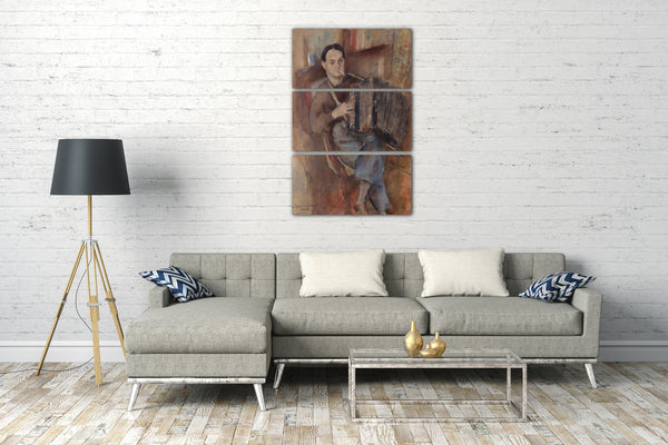 Top-Angebot Kunstdruck Jules Pascin - Pierre Mac Orlan Leinwand auf Keilrahmen gespannt