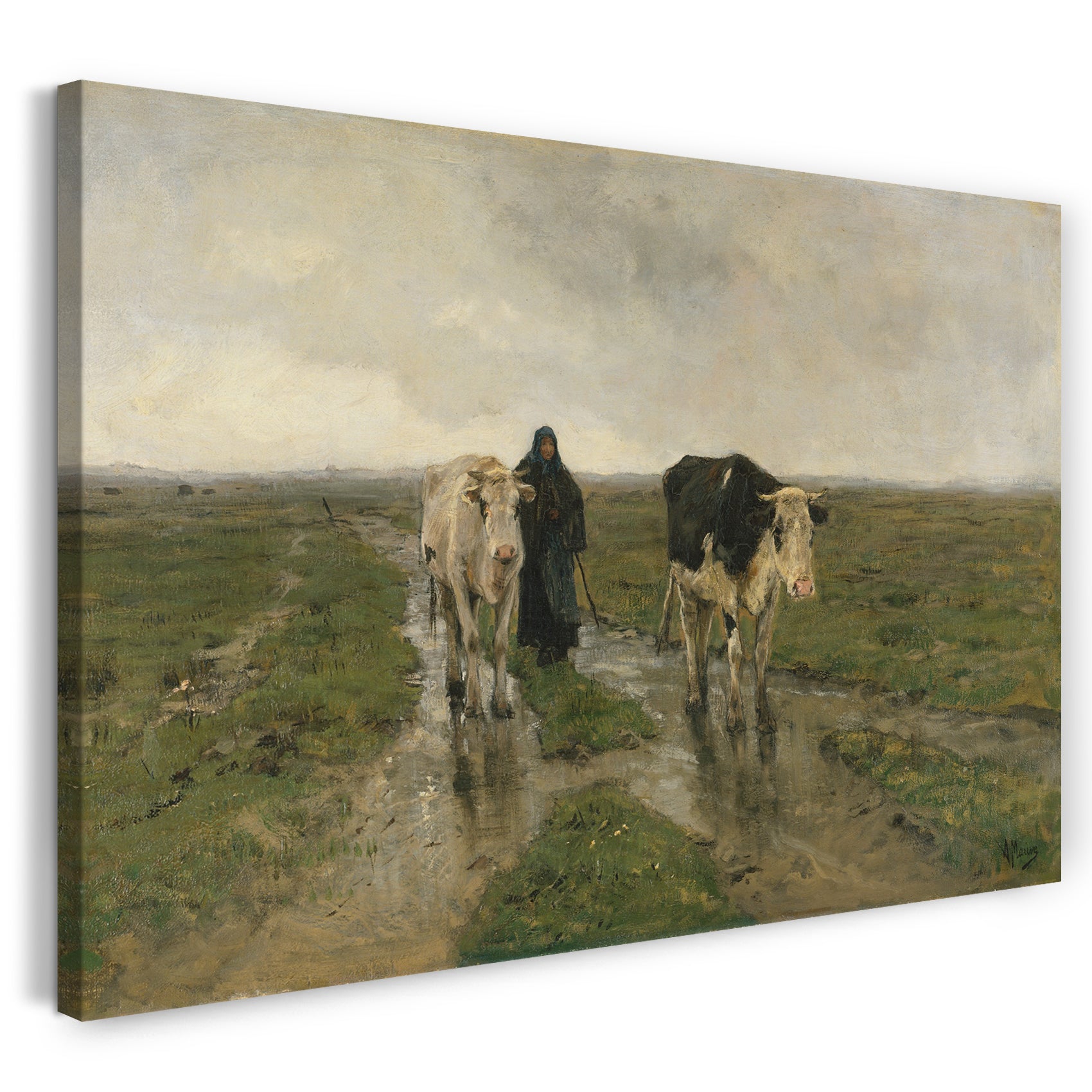 Top-Angebot Kunstdruck Anton Mauve - Den Weideplatz wechseln Leinwand auf Keilrahmen gespannt