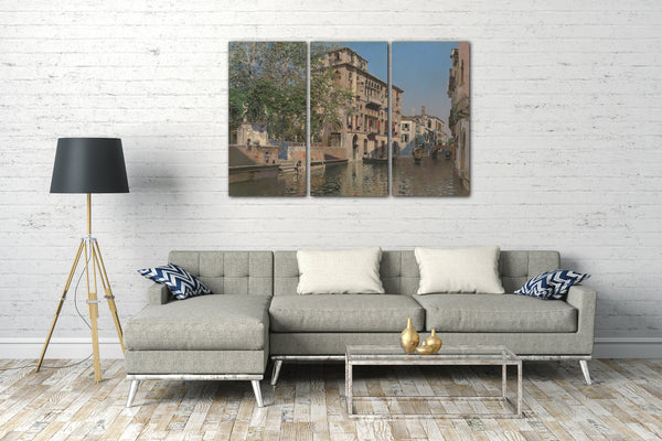 Top-Angebot Kunstdruck Martín Rico y Ortega - Ein Kanal in Venedig Leinwand auf Keilrahmen gespannt