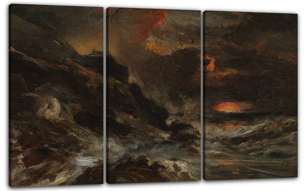 Leinwandbild Eugène Isabey - Ein Sturm vor der Küste der Normandie